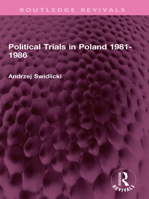 cover image of Political Trials in Poland 1981-1986